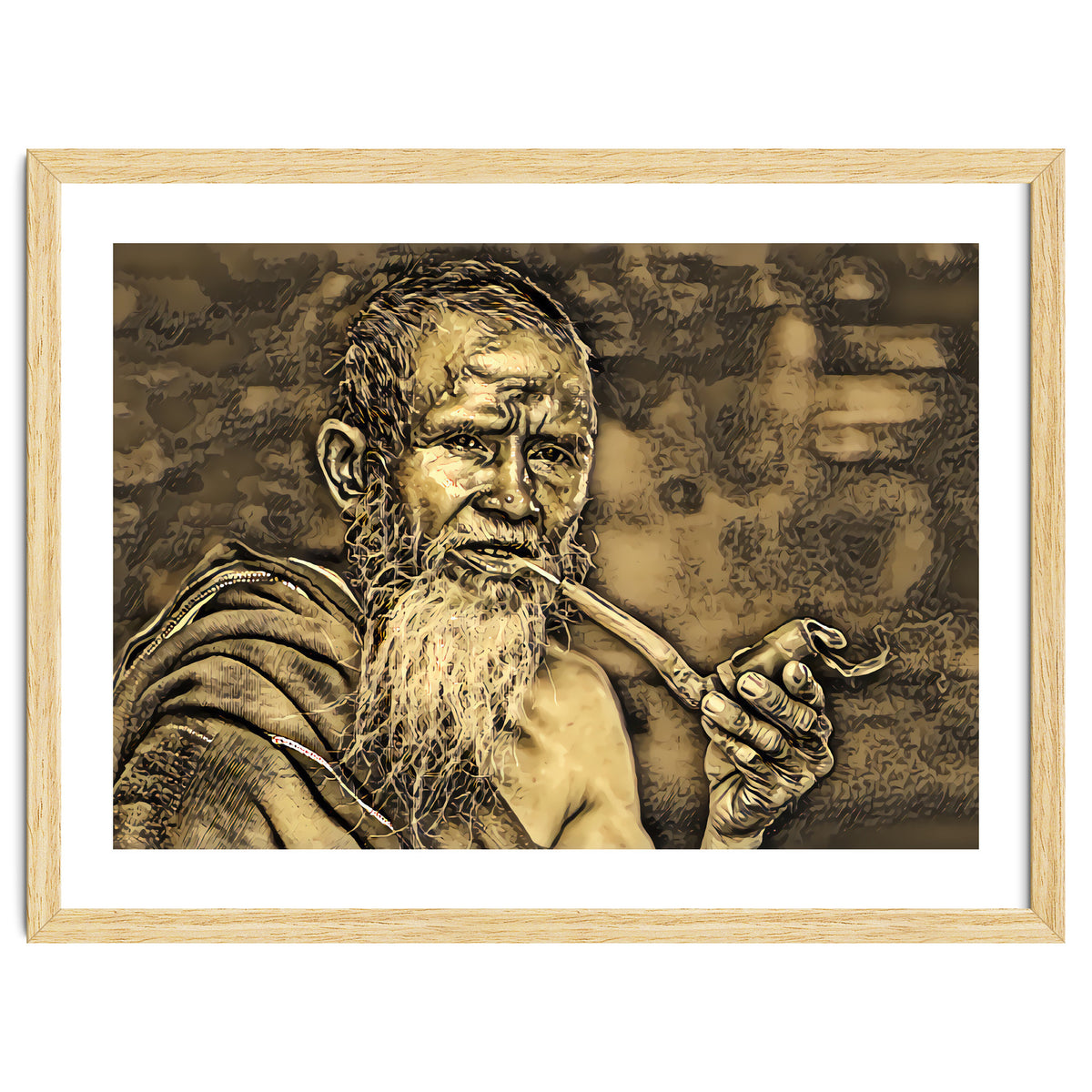 Old Man with Pipe
