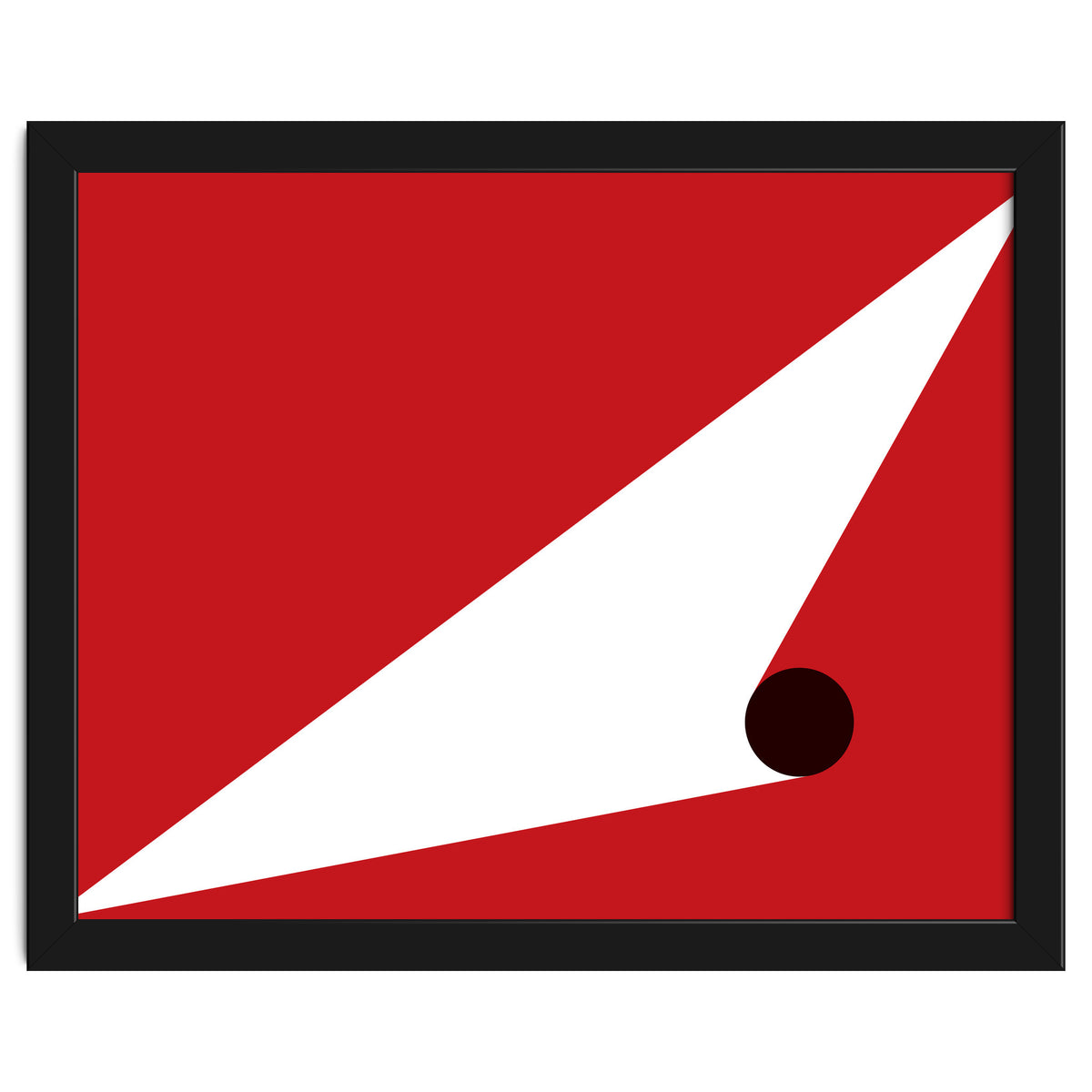 Geometric Shapes No. 71 - red, white & black