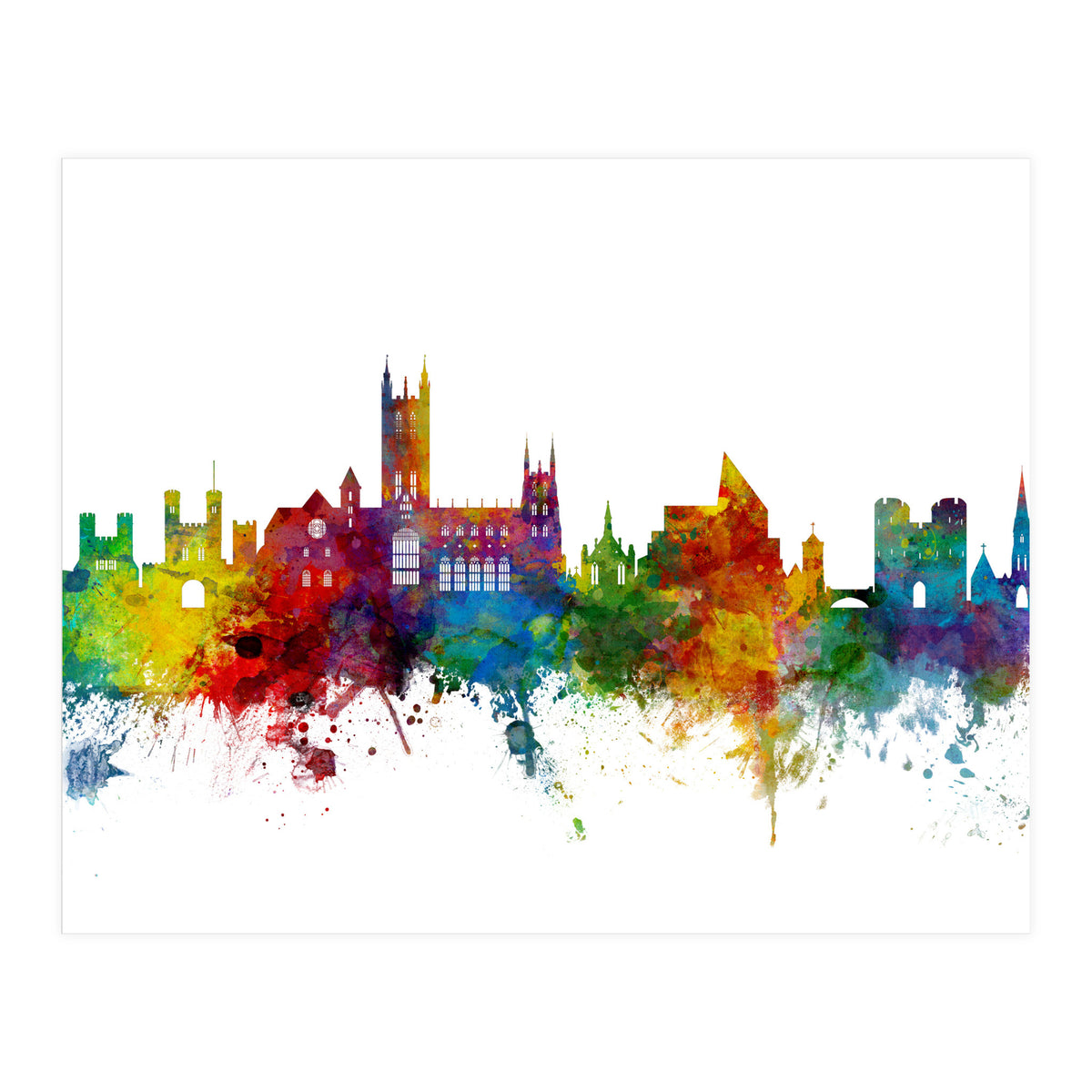 Canterbury England Skyline (Print Only)