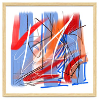 blue and red strokes