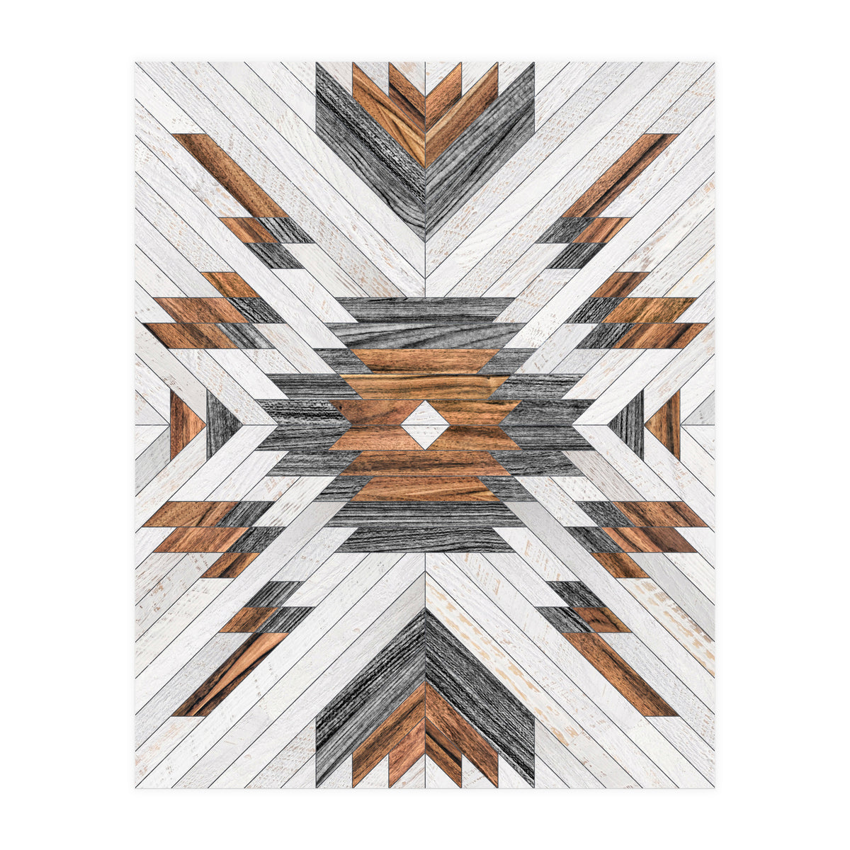Urban Tribal Pattern No.8 - Aztec - Wood (Print Only)