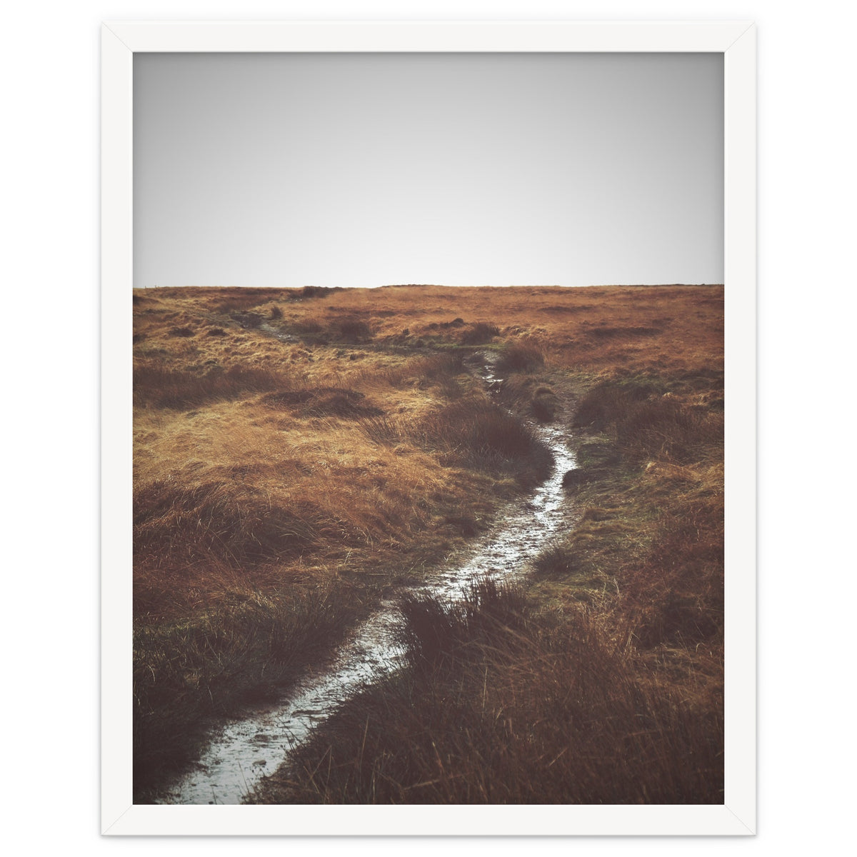 Bleak winter landscape of Saddleworth Moor