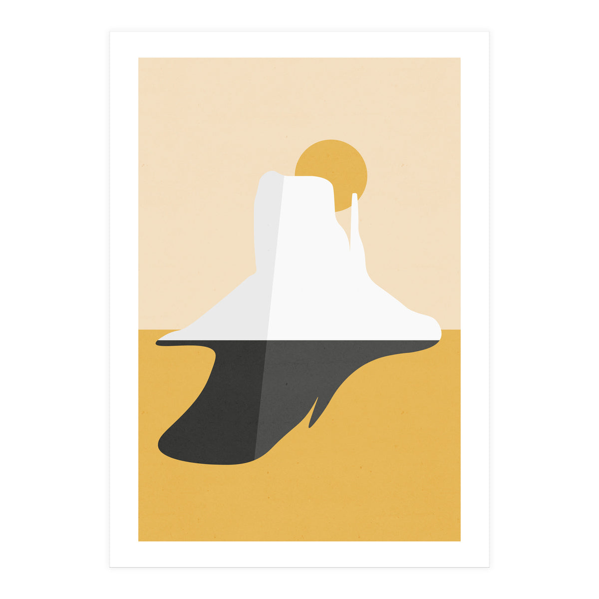 Abstract Mesa - Golden Desert (Print Only)