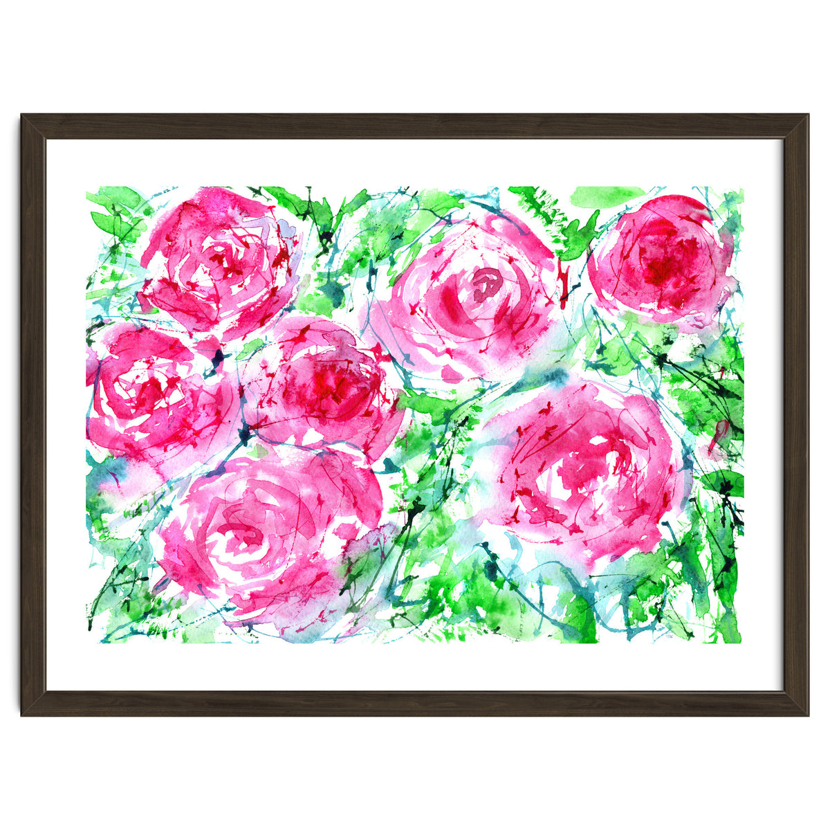Blooming bouquet || watercolor roses