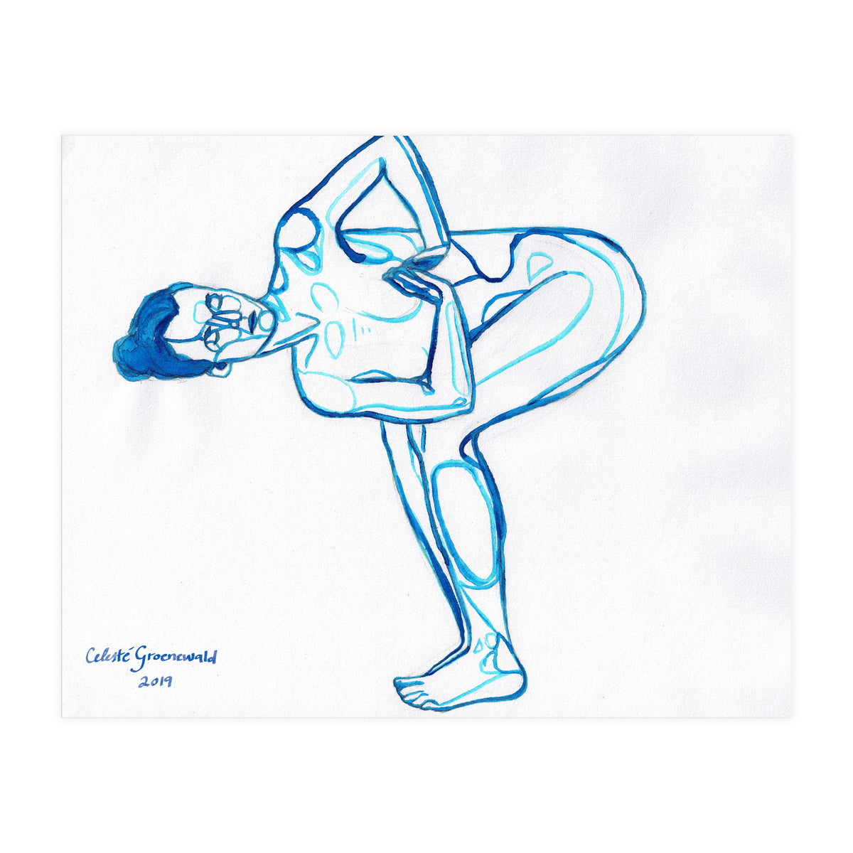 Parivritta Utkatasana (Print Only)