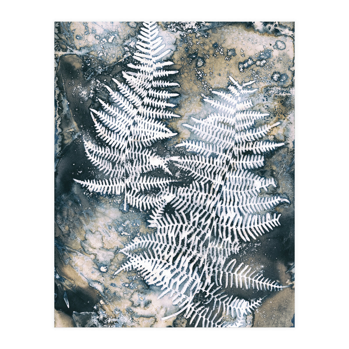 Indigo Blue Botanical Leaves No. 12 (Print Only)