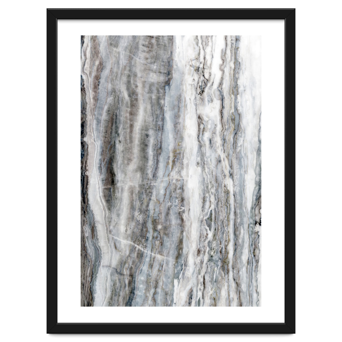 Marble Landscape II Blue and White