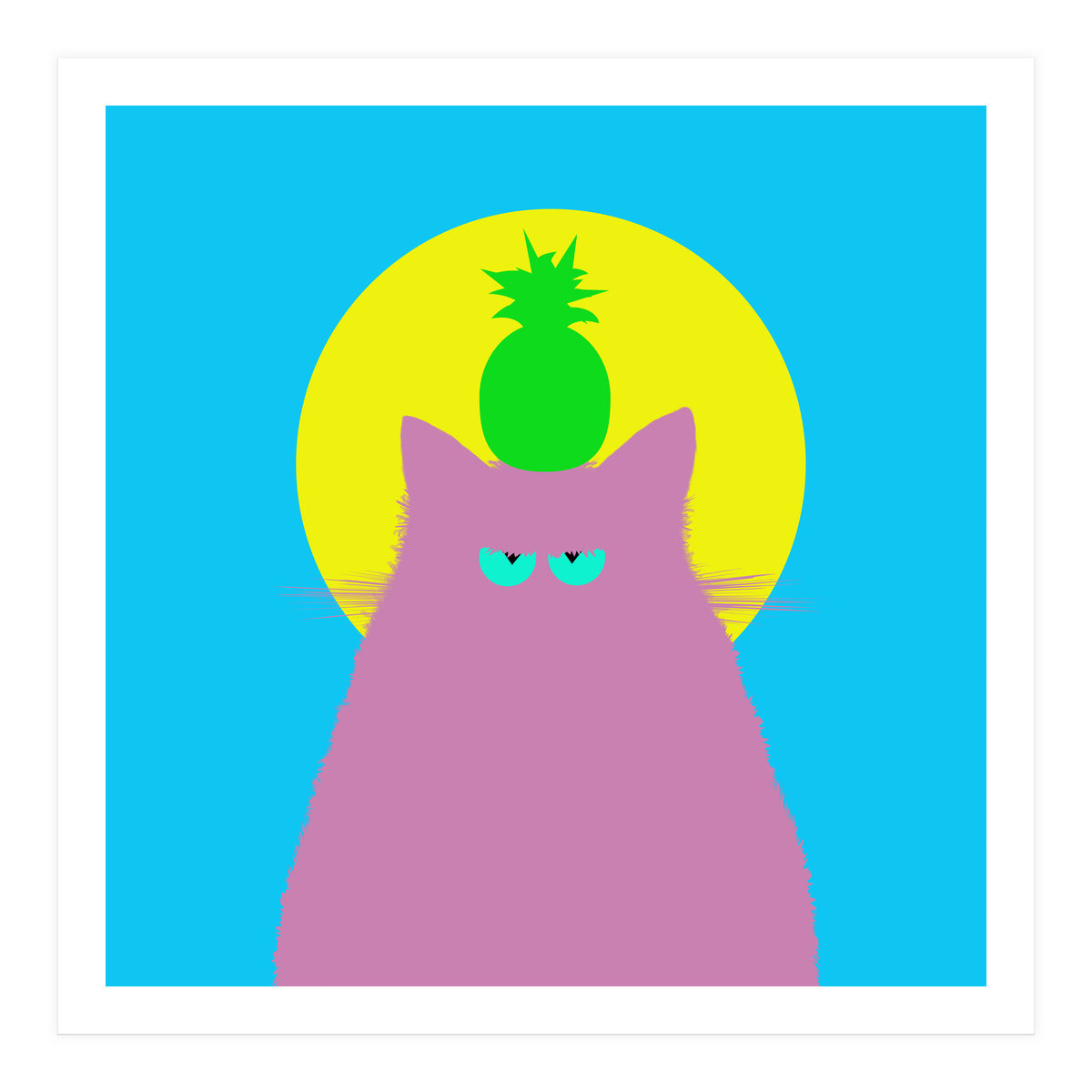 Tropical Lilac Cat  (Print Only)