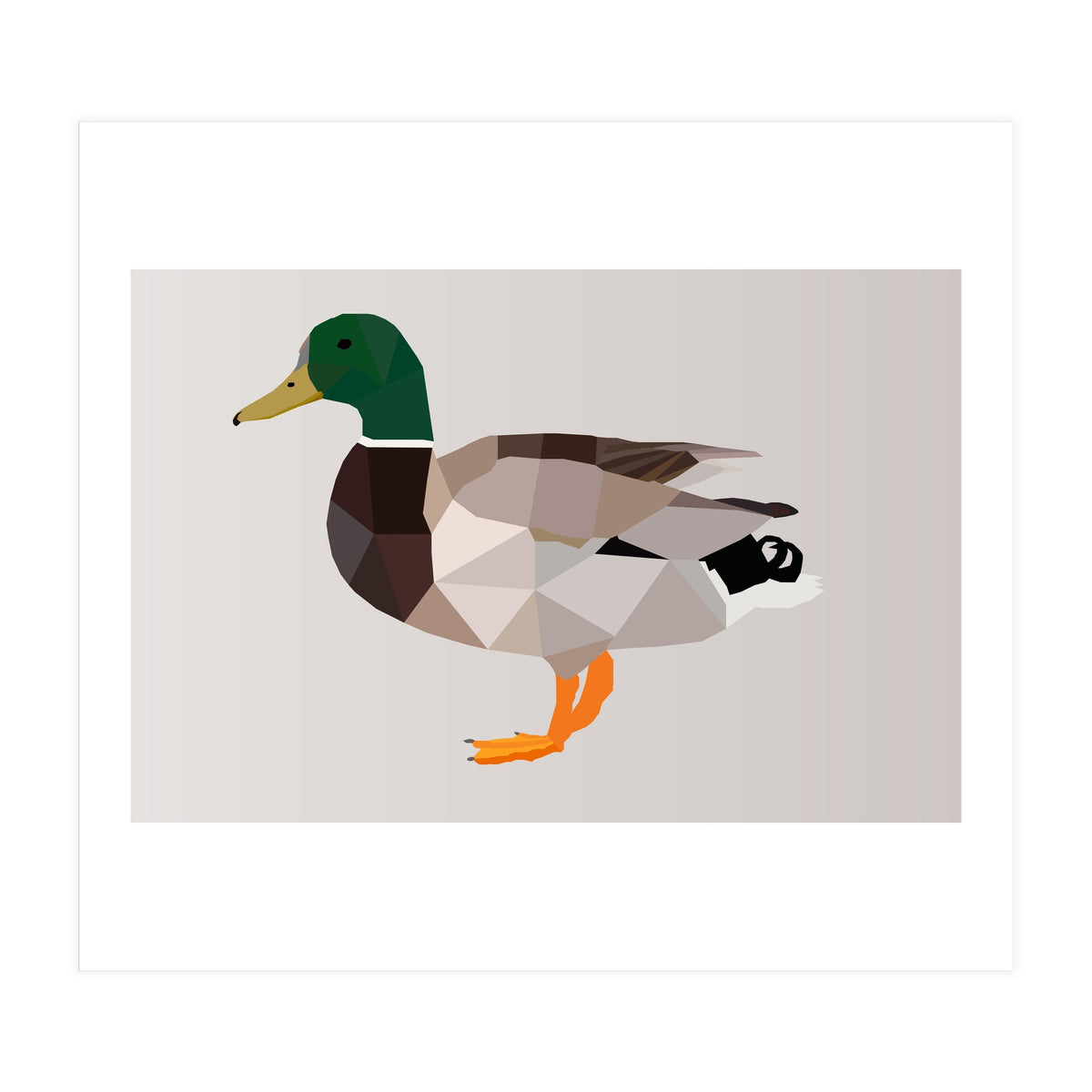 Duck Low Poly Art (Print Only)