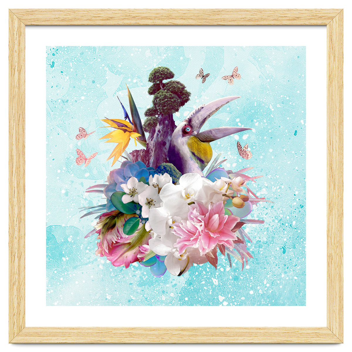 Floral Hornbill Blue