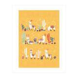 Happy Llama With Cactus In A Pot (Print Only) thumbnail