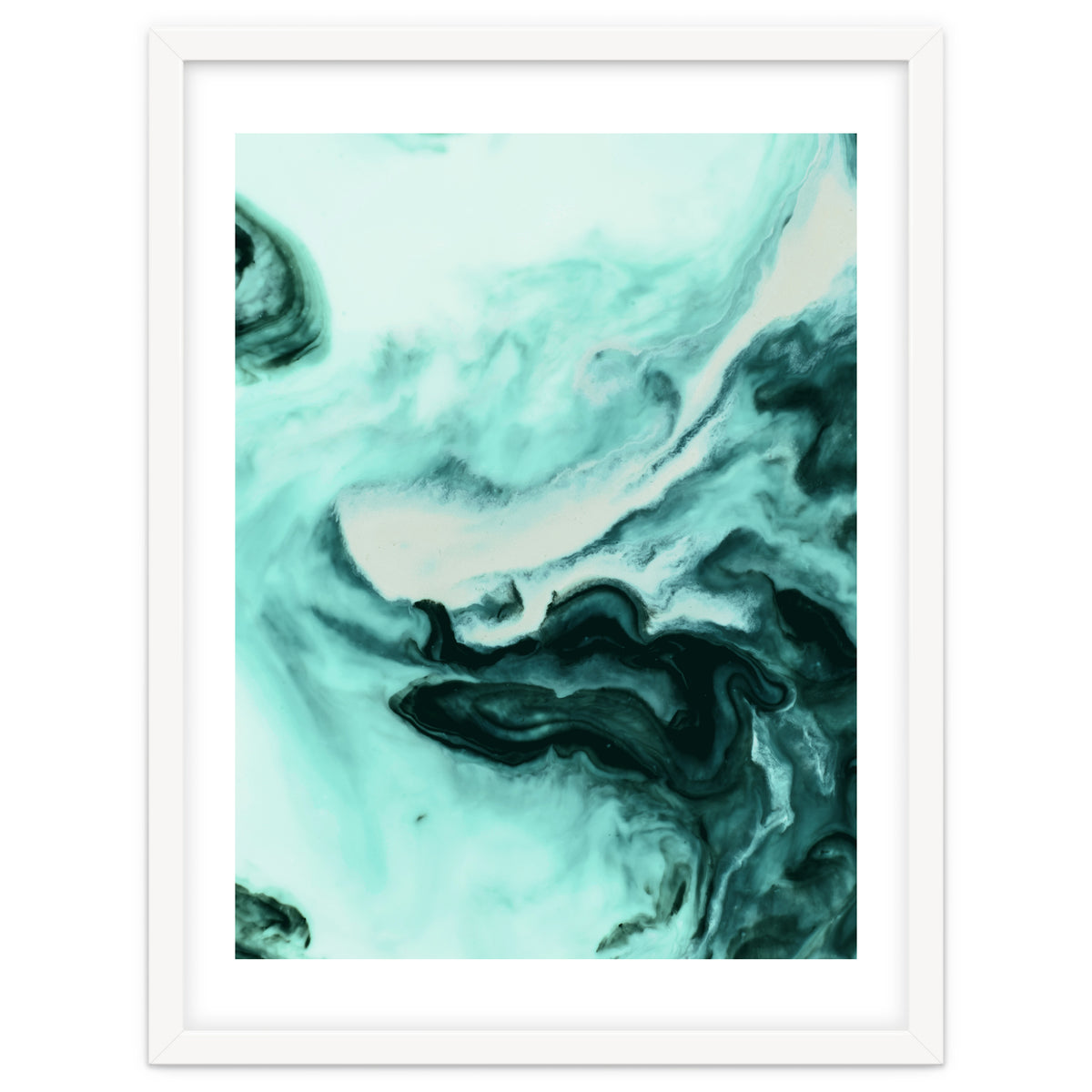 Abstract marbling mint