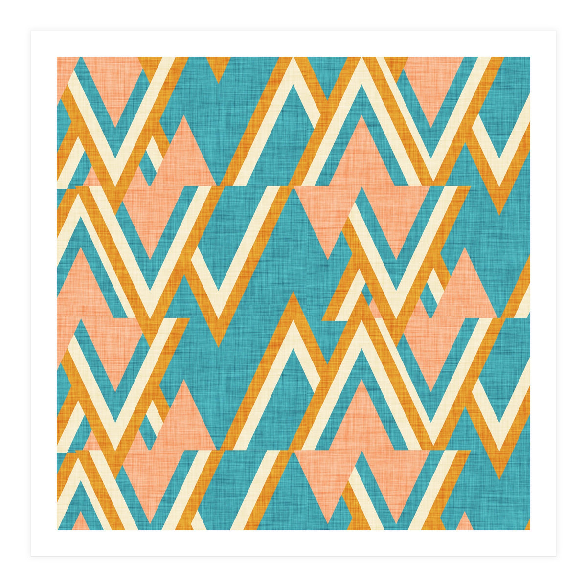 New Mid Mod Woods Blue  (Print Only)