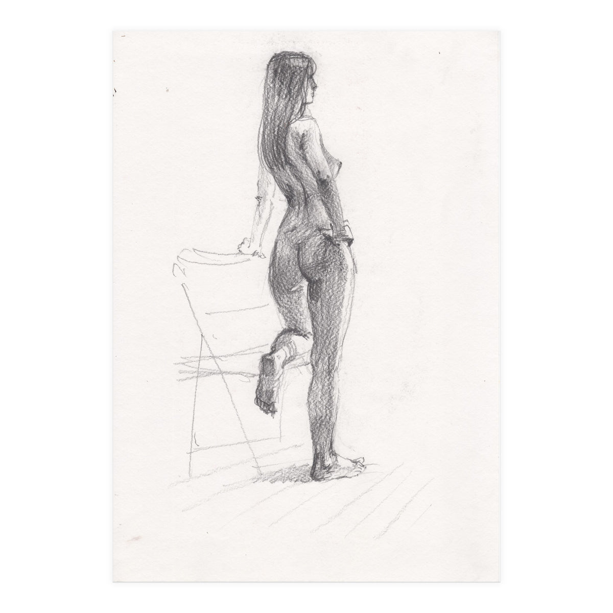 Erotic Sketch Drawing Art (Print Only)
