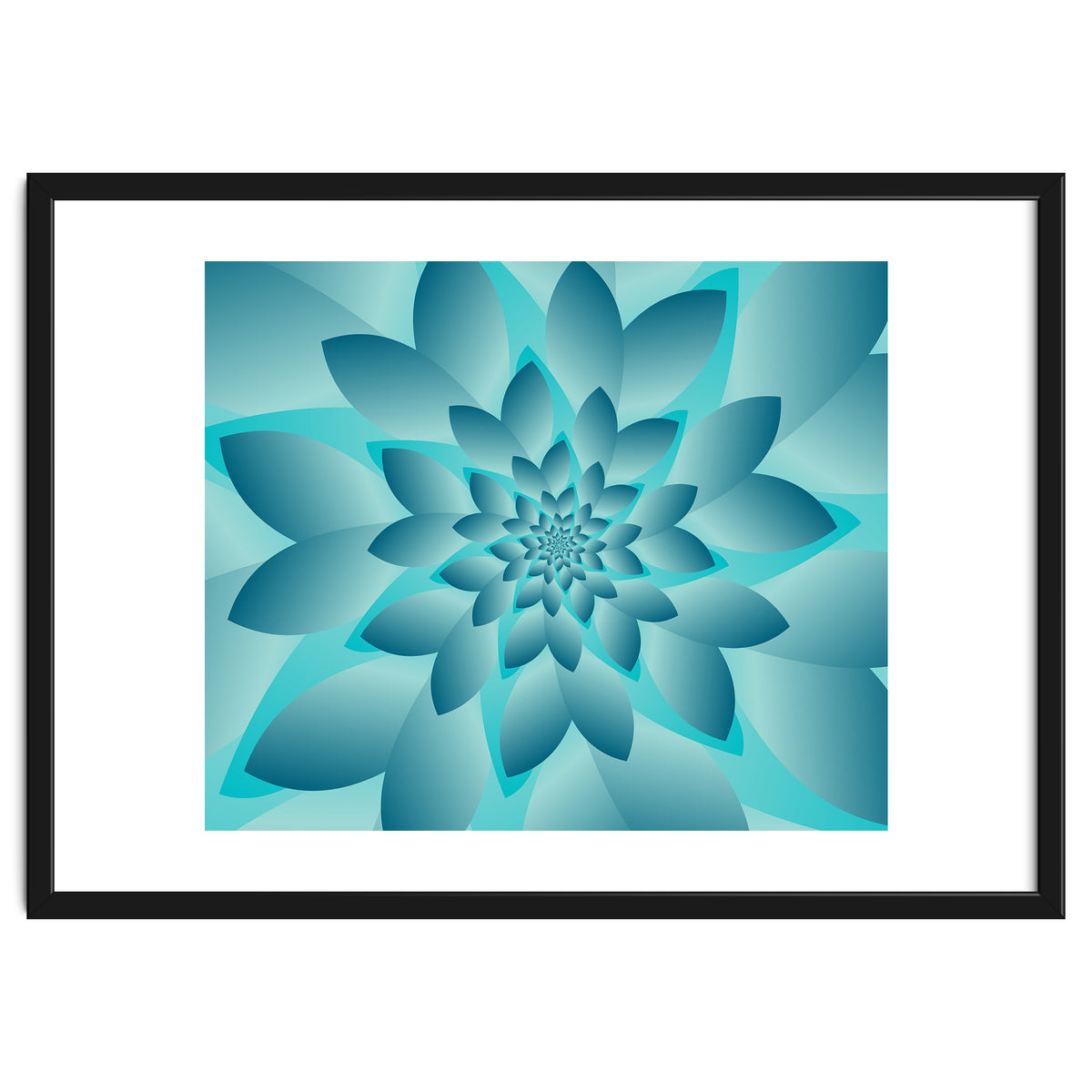 Abstract Modern Optical Illusion Floral Design Art
