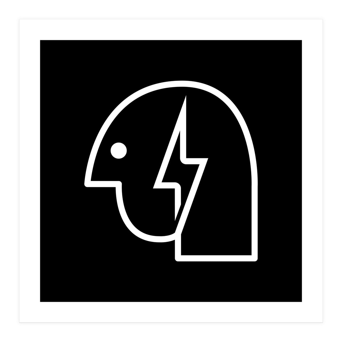 Head Lightning_Black (Print Only)