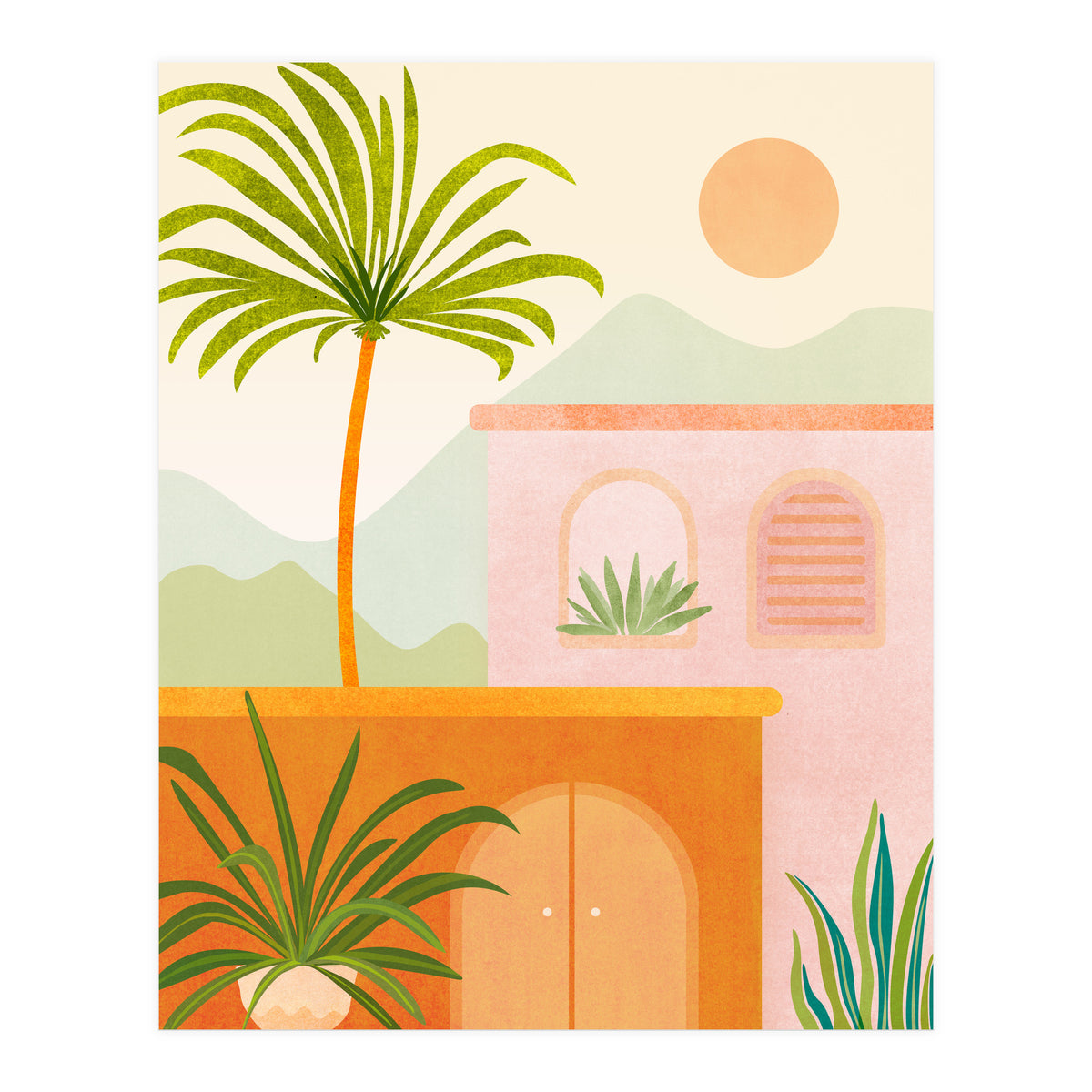 Tropical Mountain Village (Print Only)