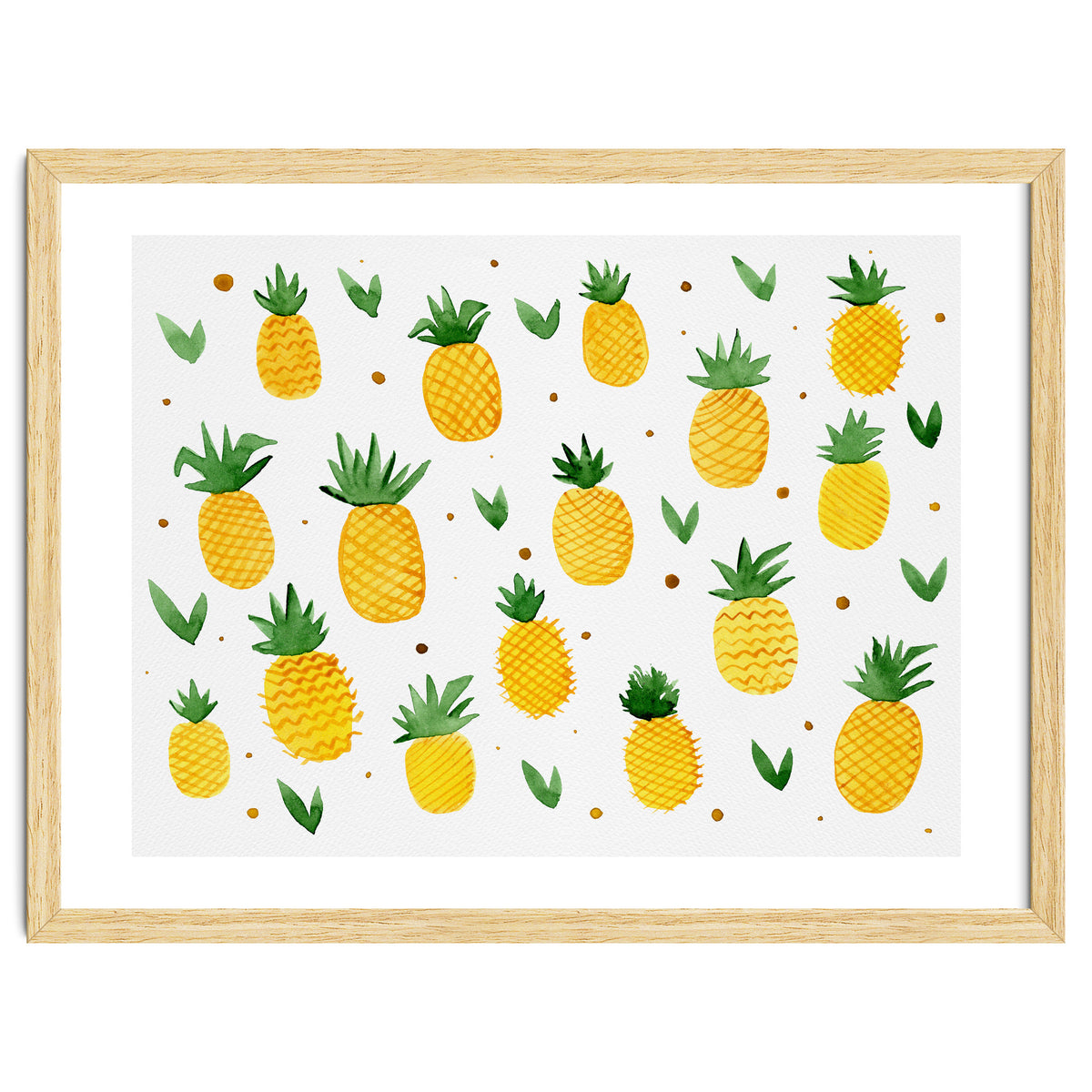 Watercolor pineapples