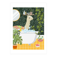 Llama Bathing  (Print Only)