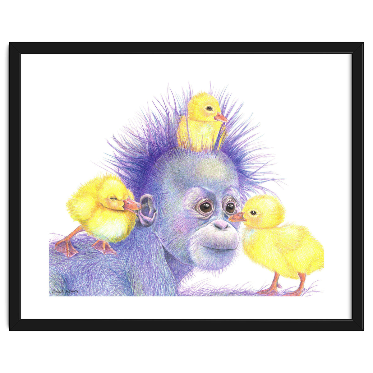 Purple Orangutan and Ducks