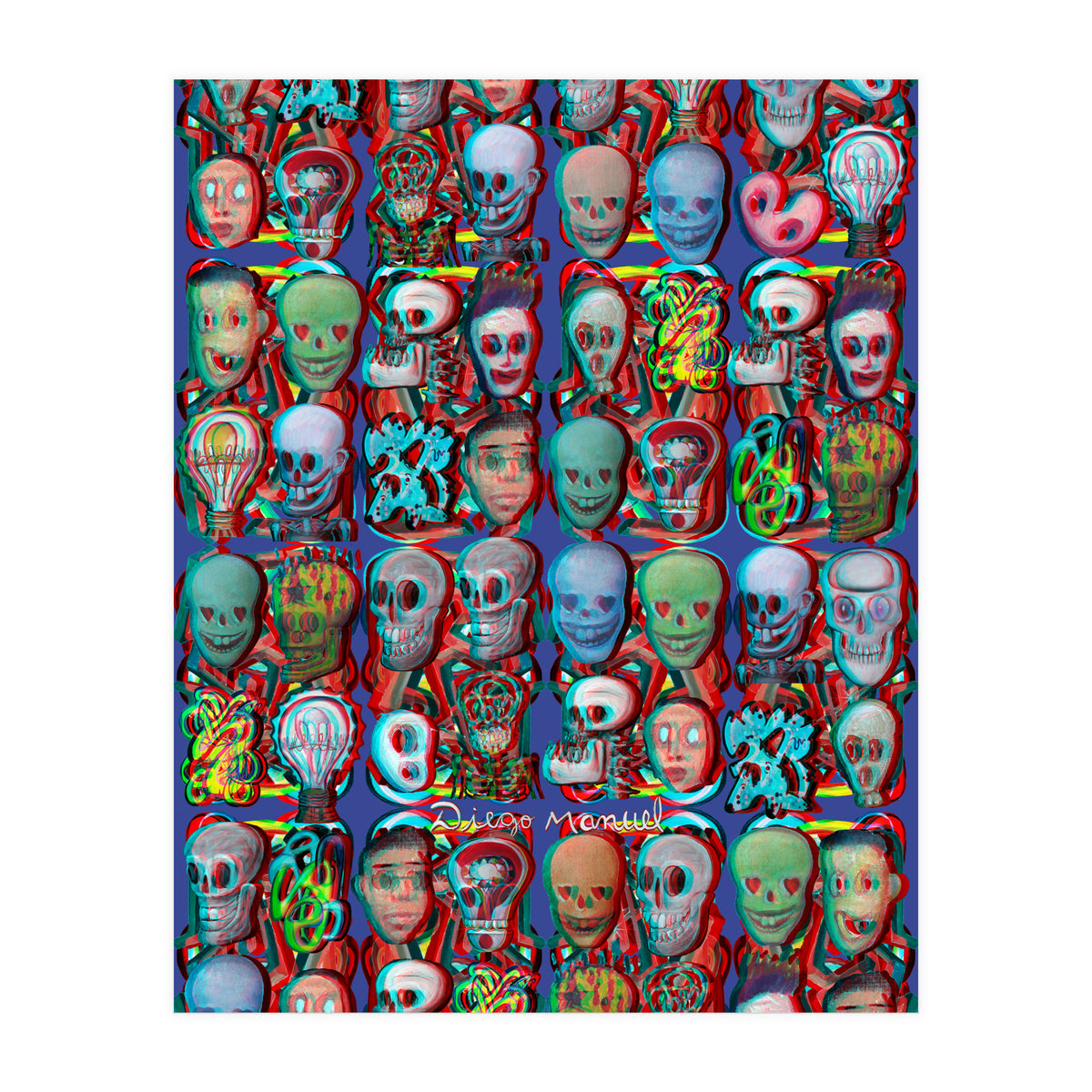 Formas 14 34 3d Y Calaveras 2 (Print Only)