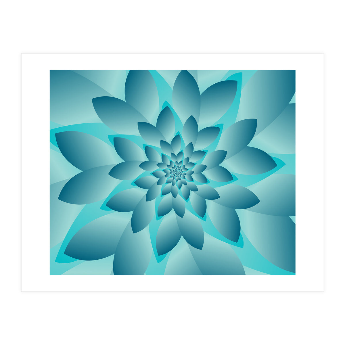 Abstract Modern Optical Illusion Floral Design Art (Print Only)