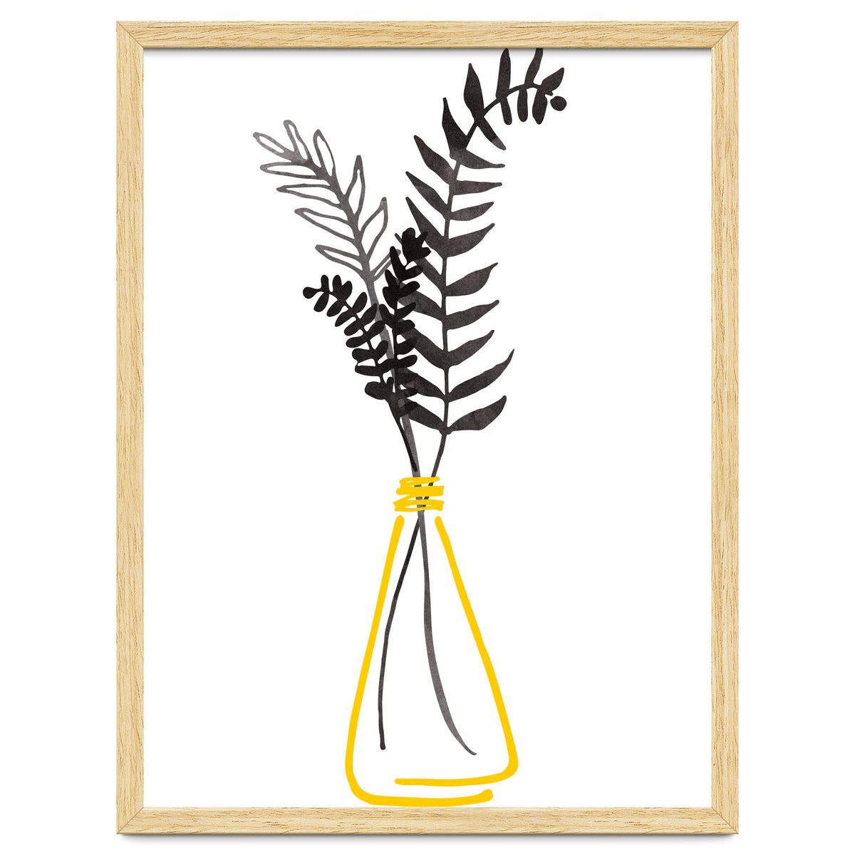 Black Watercolor Bouquet