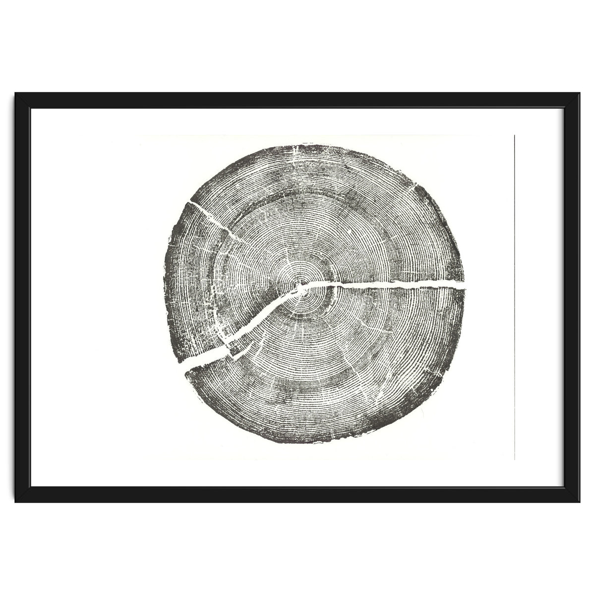Rock Canyon, Tree Ring Print, Woodblock