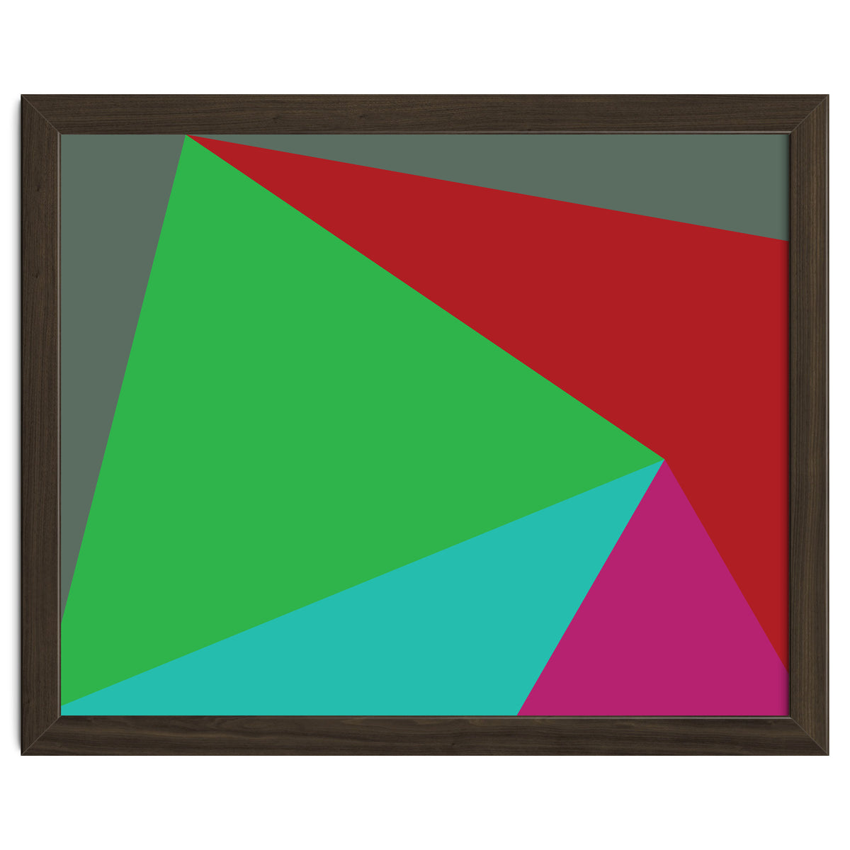 Geometric Shapes No. 19 -  green, magenta & blue