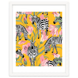 Striped For Life | Zebra Mango Forest | Modern Bohemian Wildlife Jungle | Botanical Nature thumbnail