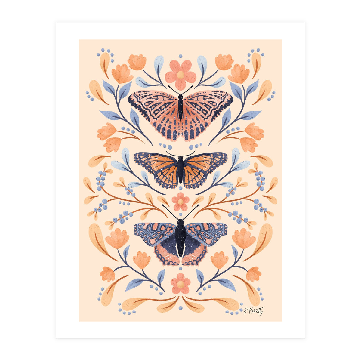 Floral Butterflies (Print Only)