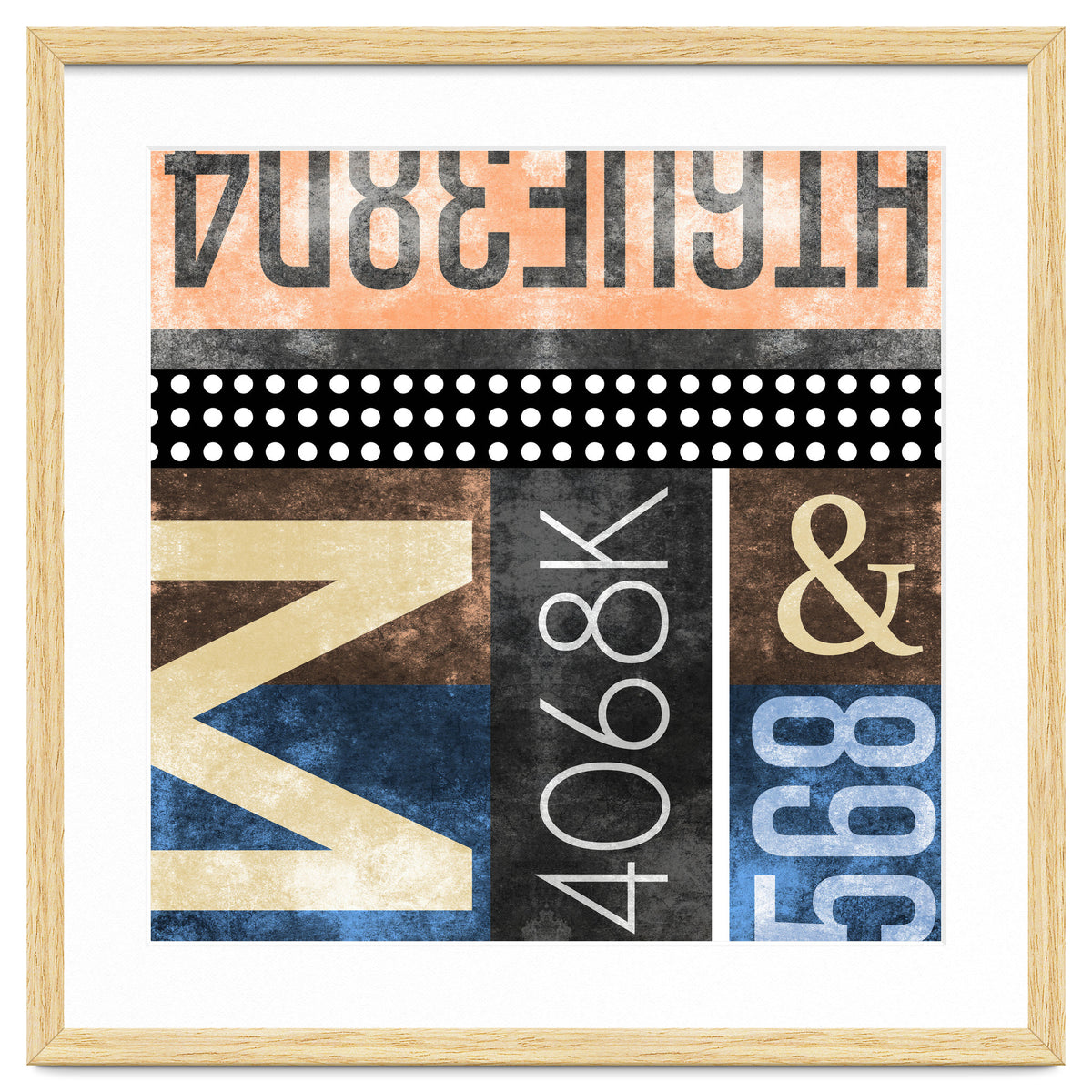 Typographic Industrial Abstract - M