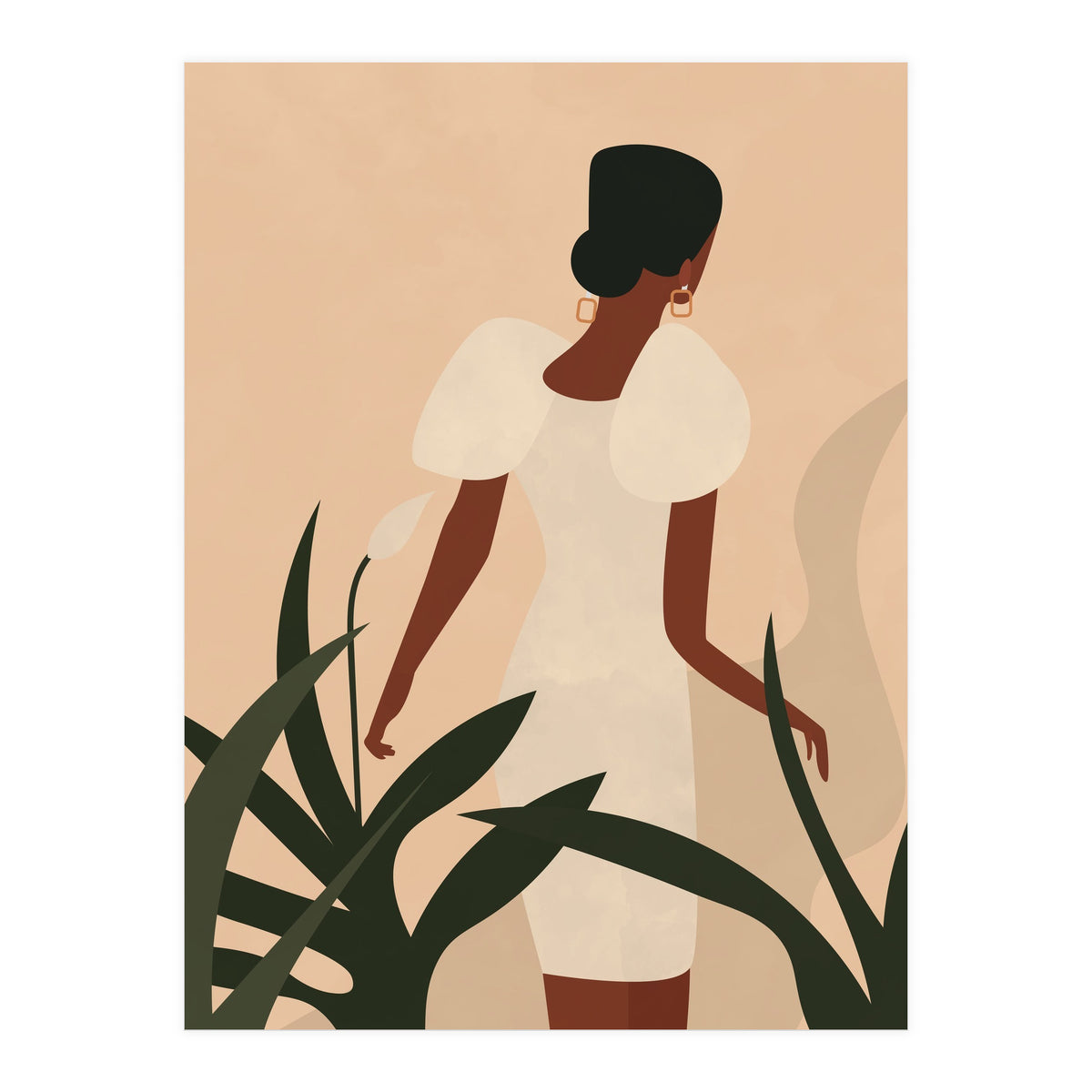 Woman Boho Minimalist Illustration (Print Only)