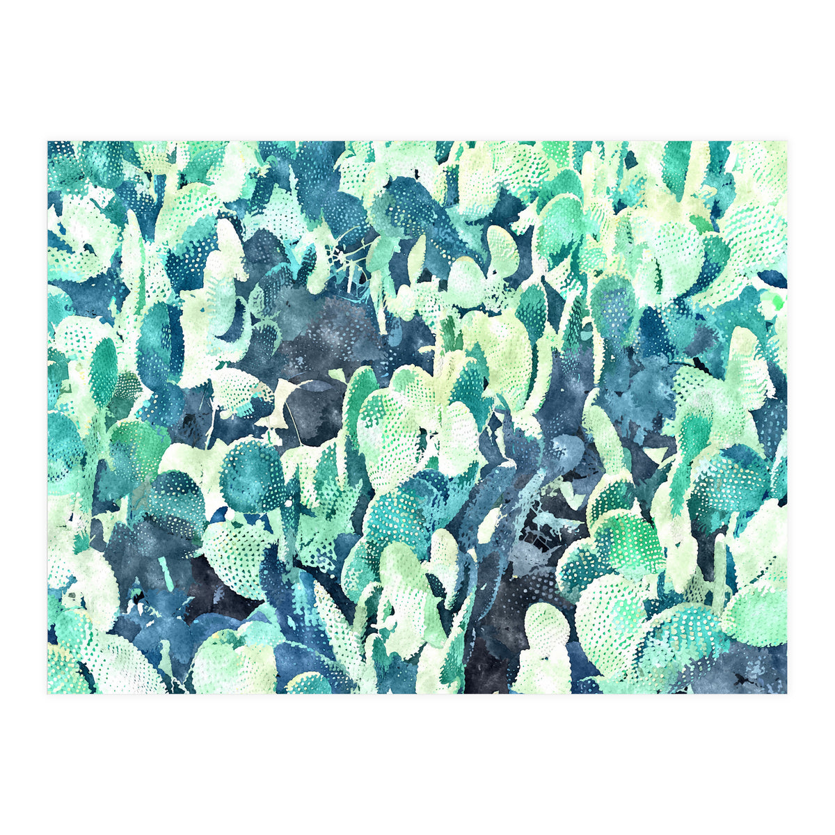 Watercolor Cactus III (Print Only)