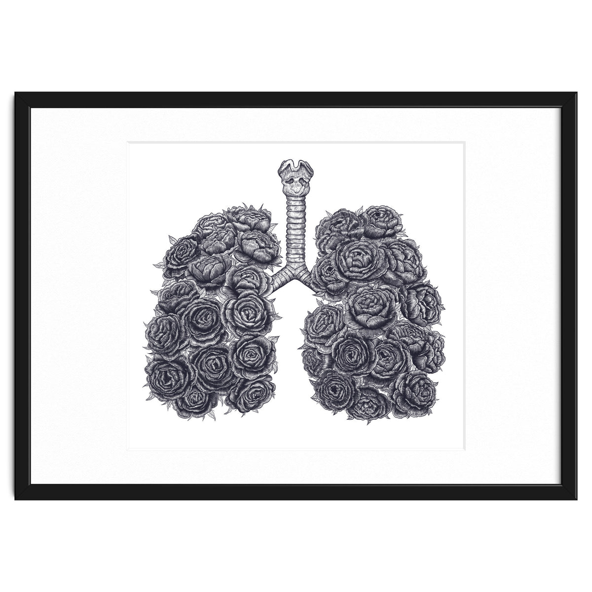 Lungs With Peonies