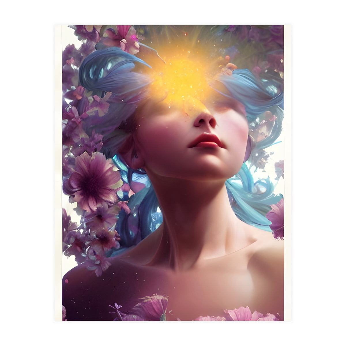 Vicky's Head In The Floral Clouds (Print Only)