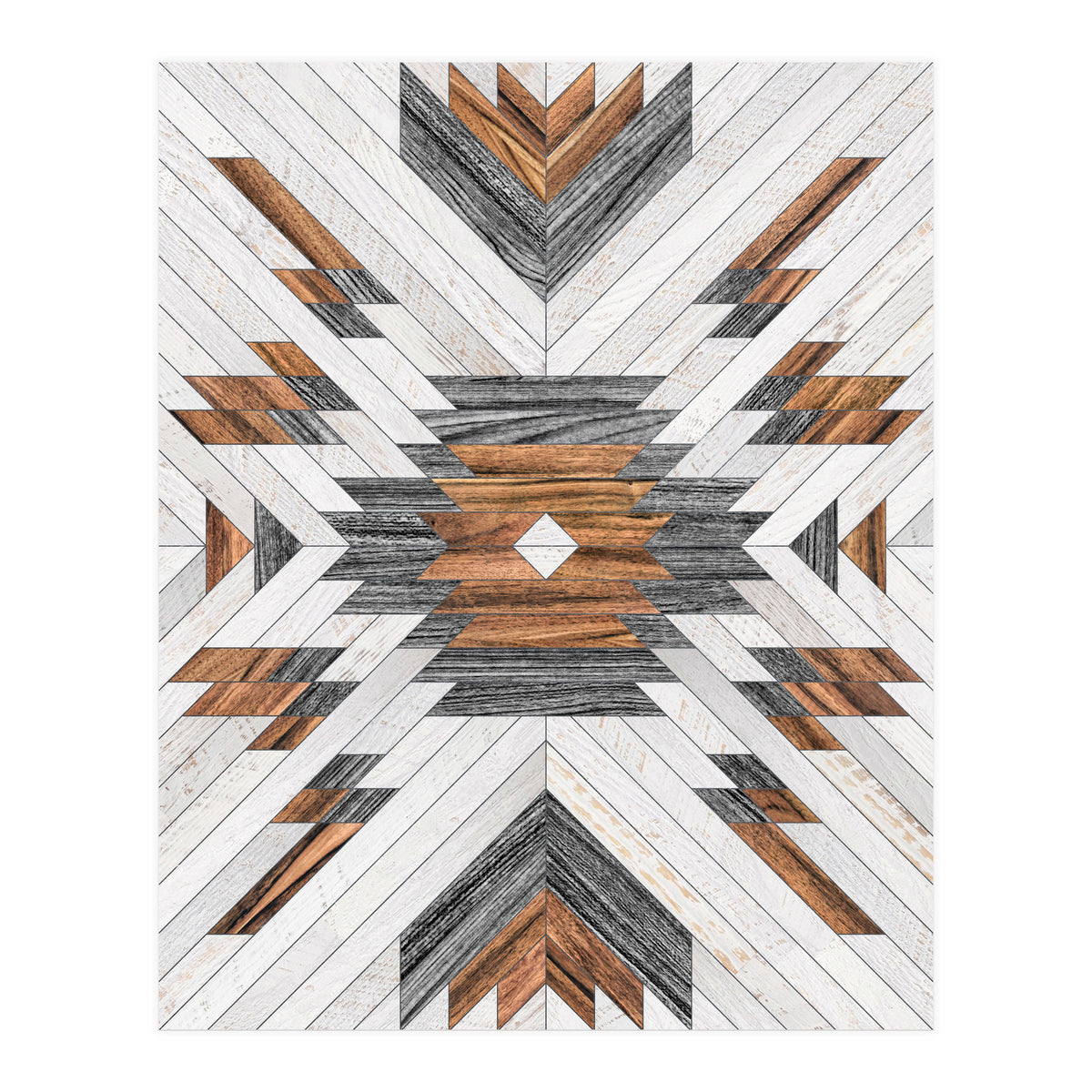 Urban Tribal Pattern No.8 - Aztec - Wood (Print Only)