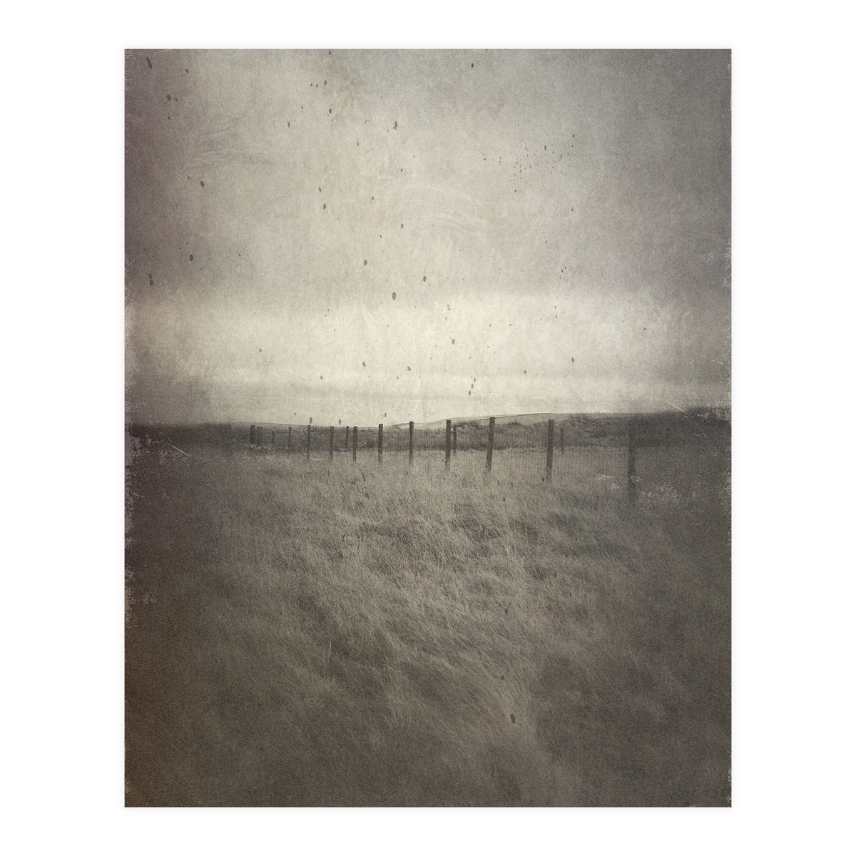 Bleak winter landscape of Saddleworth Moor  (Print Only)