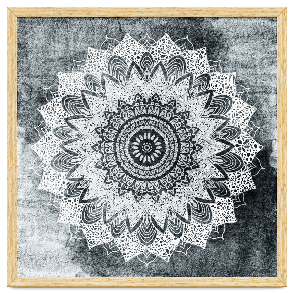 Bohochic Mandala In Gray