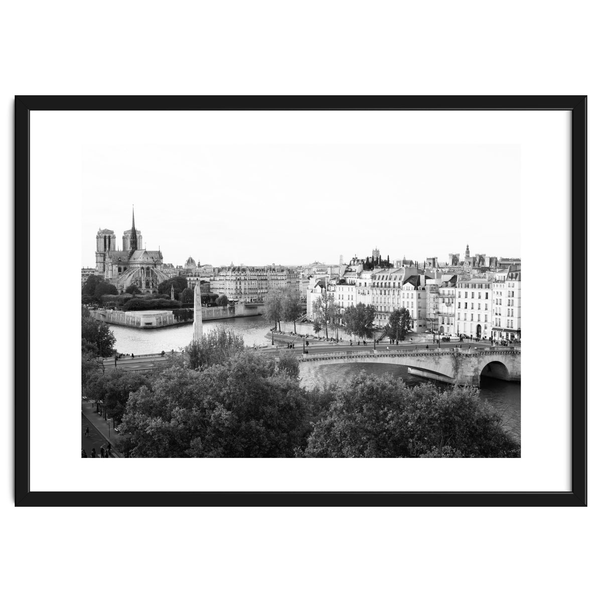 Paris View in Black and White