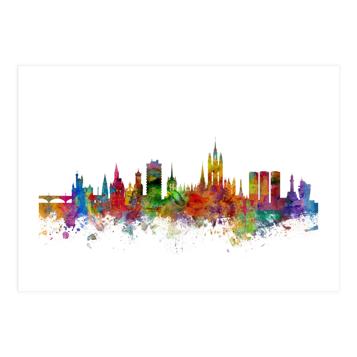 Aberdeen Scotland Skyline (Print Only)
