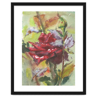 Spice Rose watercolor painting