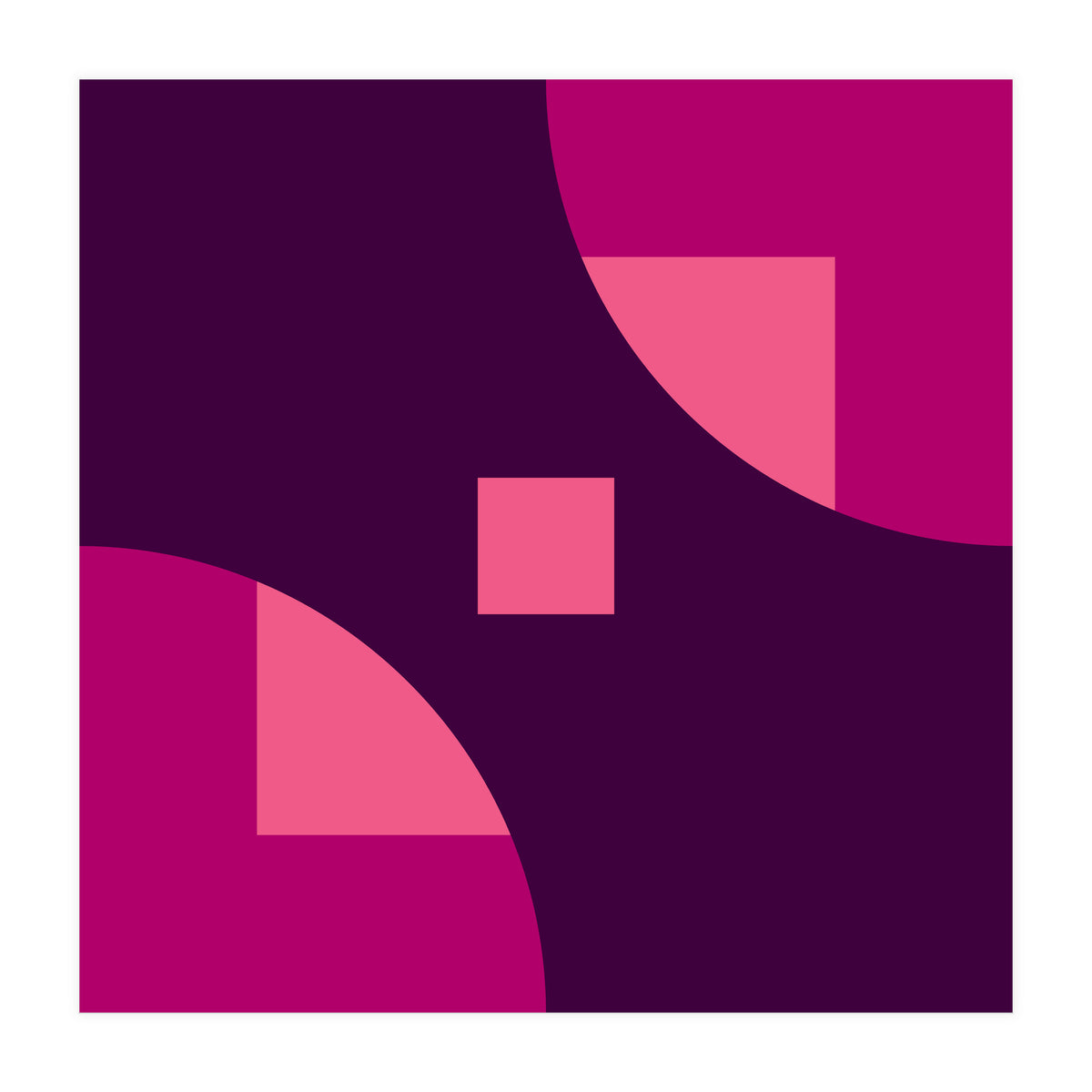 Geometric Shapes No. 1 - purple & pink squares (Print Only)