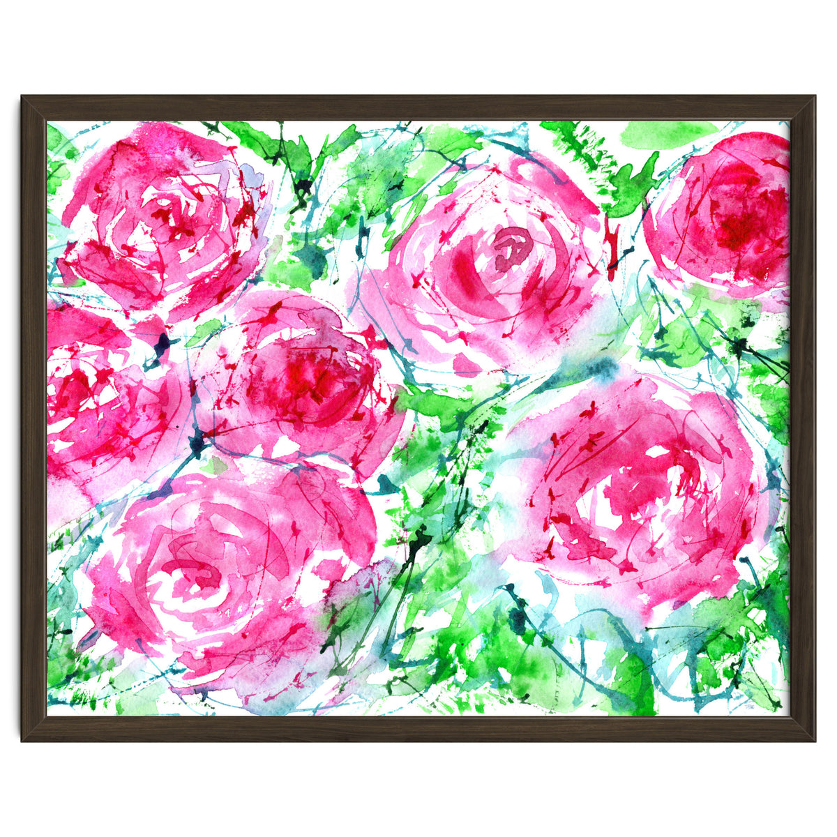 Blooming bouquet || watercolor roses