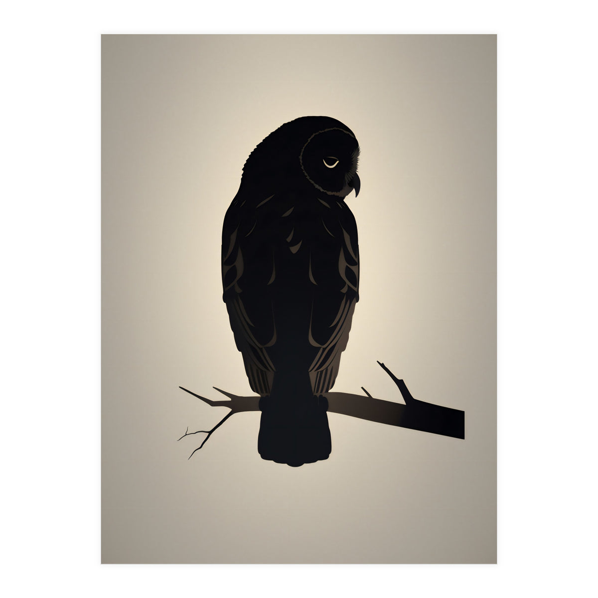 Owl Minimalist Picture (Print Only)