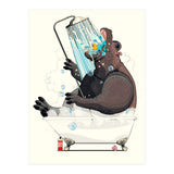 Hippopotamus in the Bath, Funny Bathroom Humour (Print Only) thumbnail
