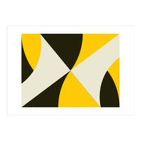 Geometric Shapes No. 4 - yellow, black & white (Print Only)