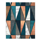 Copper, Marble and Concrete Triangles with Blue (Print Only) thumbnail