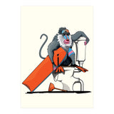 Baboon on the Toilet, Funny Bathroom Humour (Print Only) thumbnail