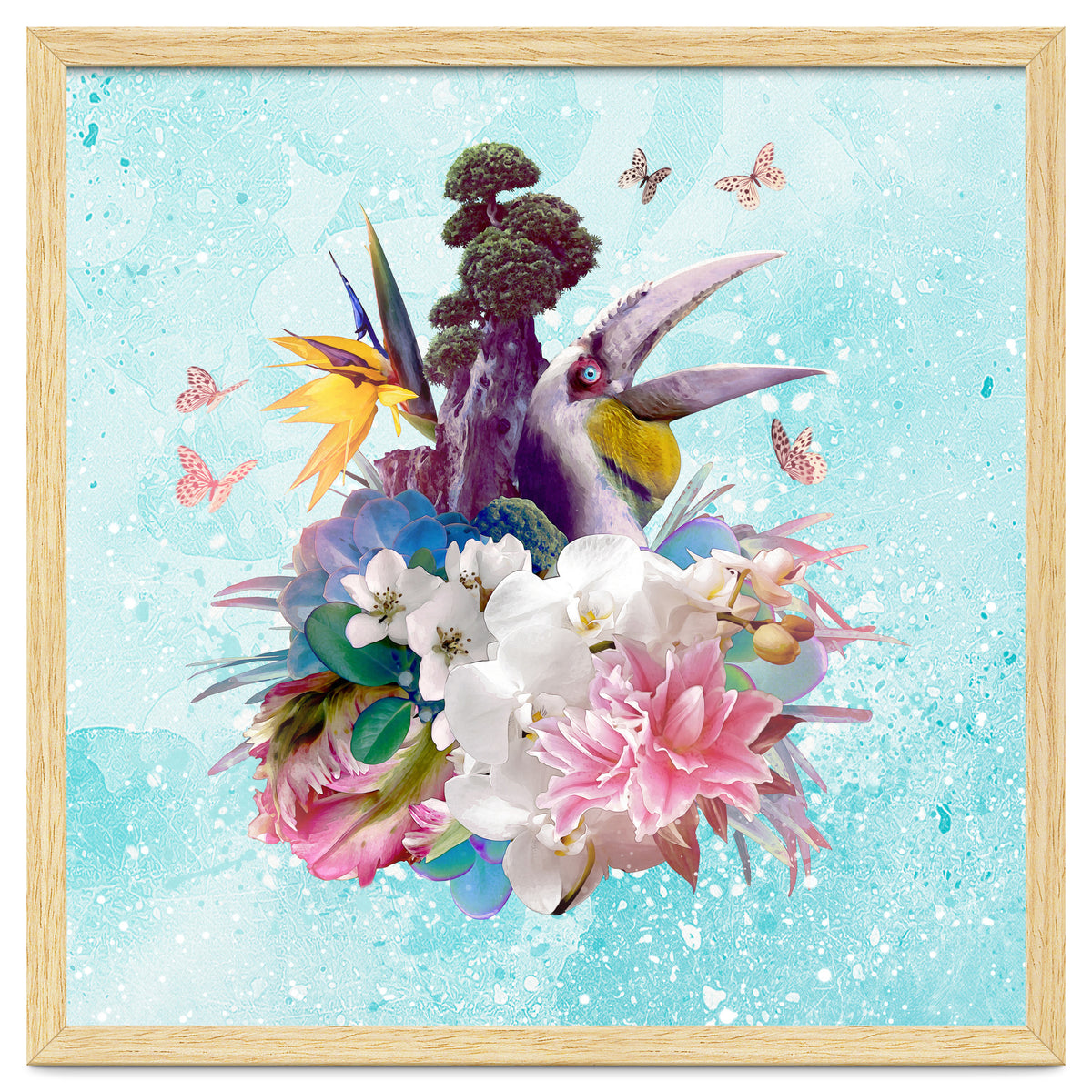 Floral Hornbill Blue